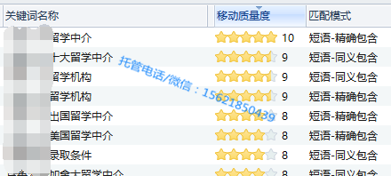 教育培训行业:出国留学雅思培训(图5) 关键词质量度